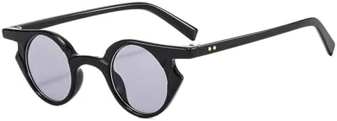 

Новые женские круглые солнцезащитные очки 2025 года, маленькая оправа, защита от УФ-излучения UV400, панк-стиль, ретро-очки UV400 DSXLY, C2black-lightgray