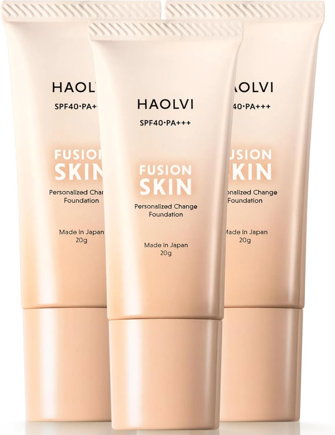Тональный крем Haolvi с SPF40, 3 флакона по 20 г, бежевый