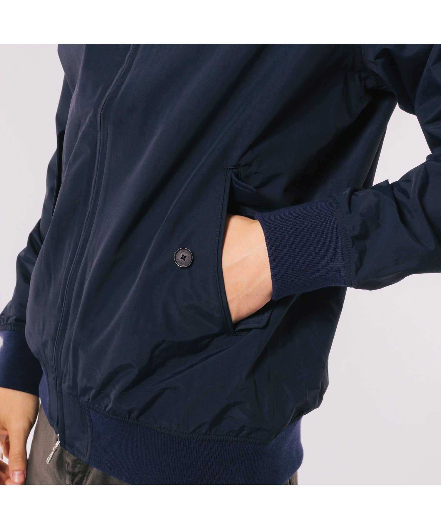 Куртка-блузон с расклешенным верхом и застежкой-молнией, 2,5 слоя LACOSTE, Navy — фото 4