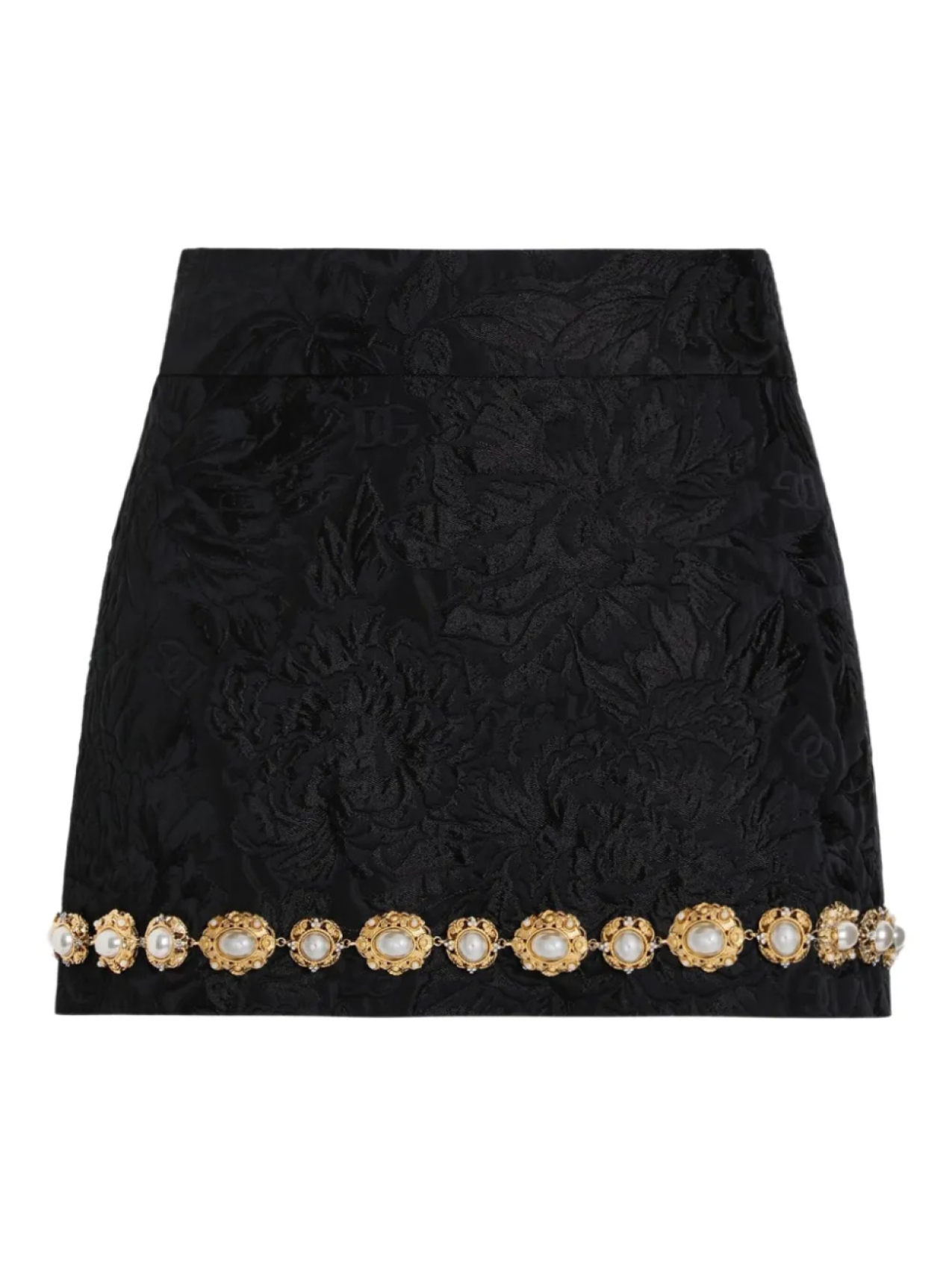 

Dolce & Gabbana юбка мини с искусственным жемчугом, черный