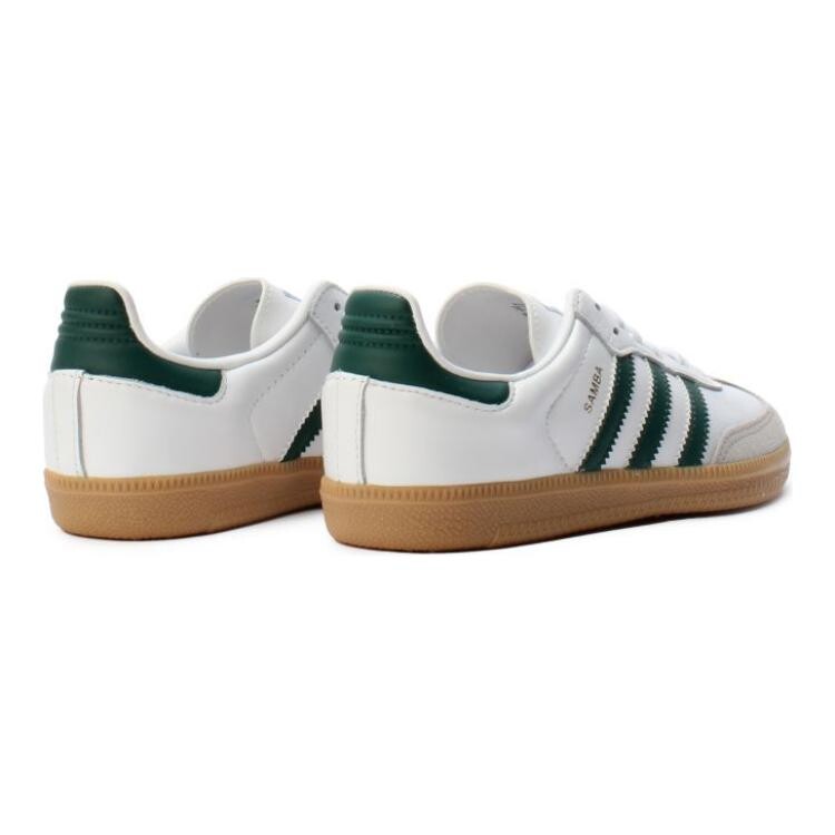Кроссовки Adidas Samba OG Cloud White Collegiate Green Gum PS, зеленый — фото 4