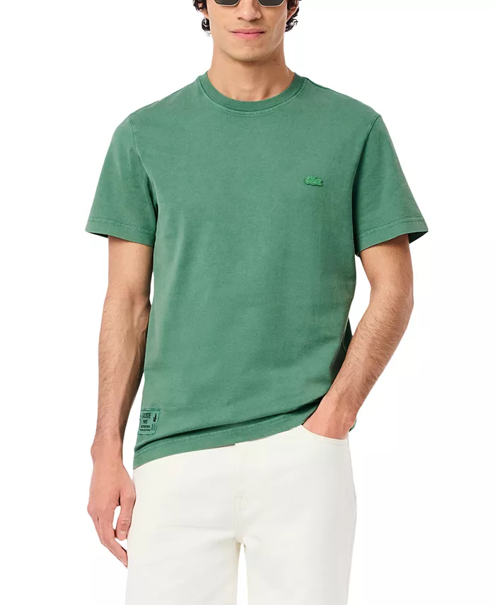 

Мужская футболка Regular-Fit с эффектом постиранной ткани Lacoste, зеленый