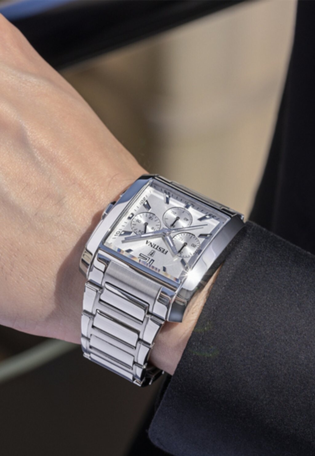 

Хронограф Festina, серебристого цвета