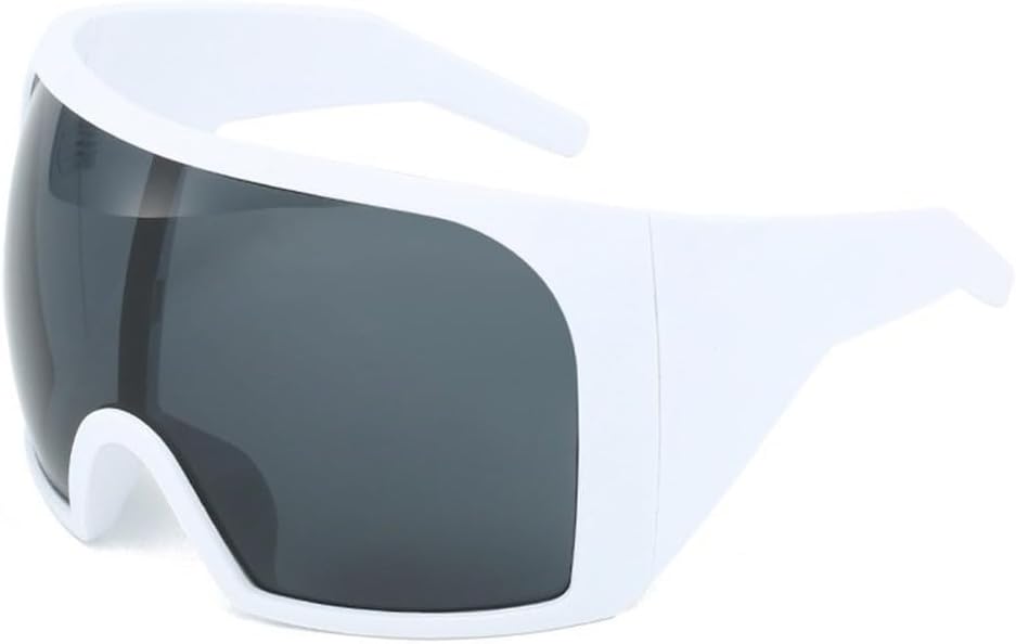 

Большие солнцезащитные очки в стиле панк с маской, спортивные солнцезащитные очки для женщин и мужчин, ретро-очки-щитки, цельные солнцезащитные очки generic, 68178c3 White Gray