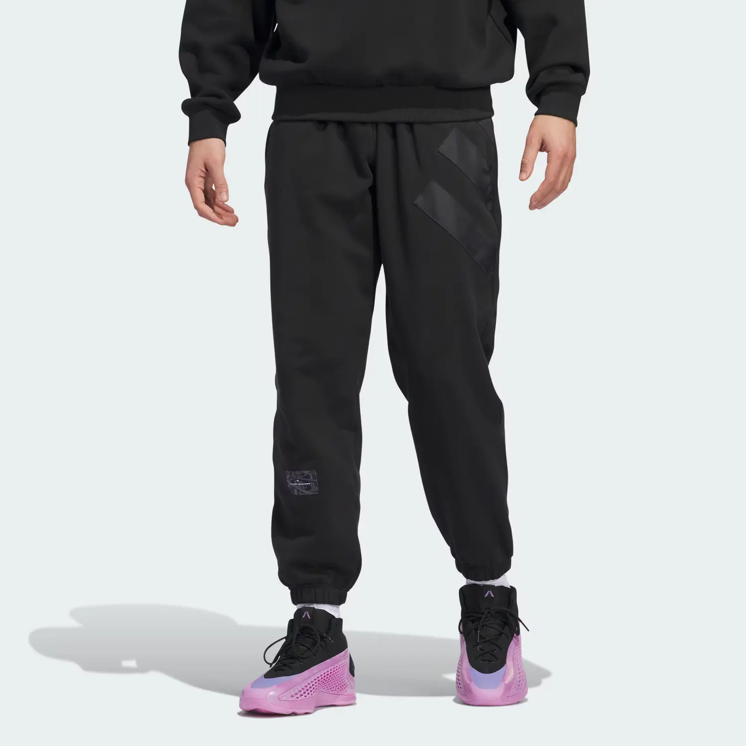 Бесплатная доставка с AdiClub Футболка с длинным рукавом Anthony Edwards 1 Adidas, черный — фото 3