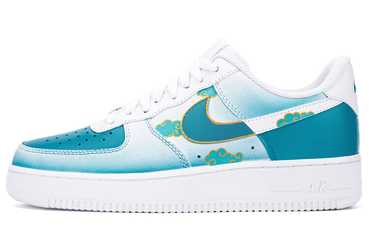 

Кроссовки для скейтбординга Air Force 1 мужские с низким верхом, белые/синие/желтые Nike, Синий, Кроссовки для скейтбординга Air Force 1 мужские с низким верхом, белые/синие/желтые Nike