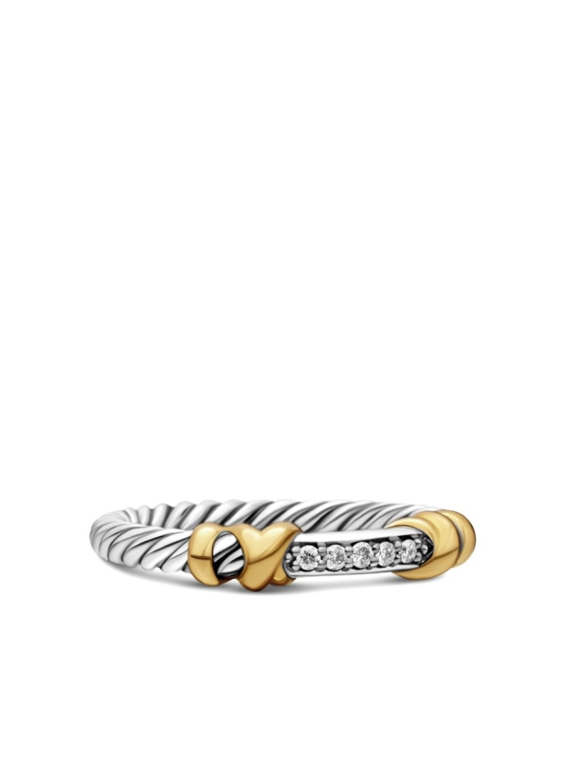 

Кольцо Petite Helena Wrap из стерлингового серебра с бриллиантами David Yurman, серебряный