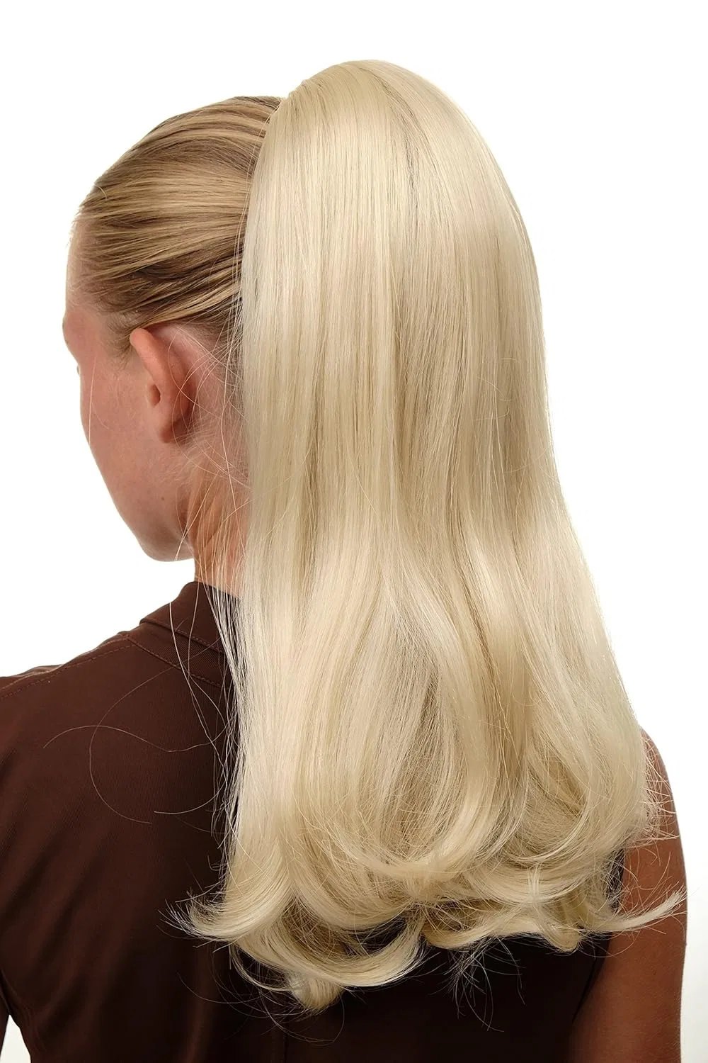 Накладной хвост WIG ME UP очень длинный прямой, платиновый блонд Wig Me Up, Platinum Blonde (613)