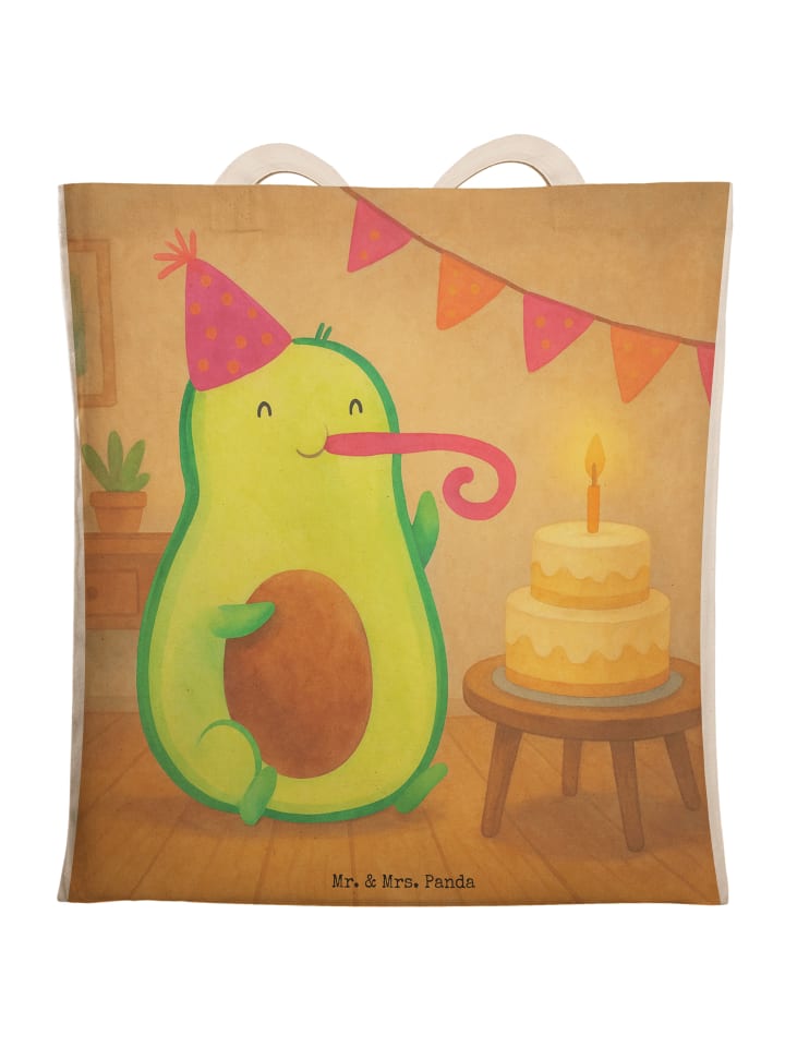 

Mr. & Mrs. Panda Сумка с дизайном «Авокадо» на день рождения, без надписи, белого цвета