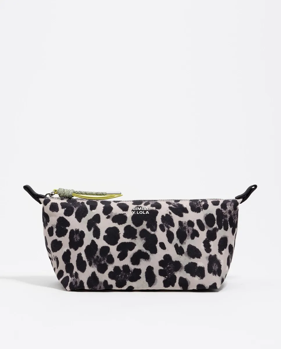 

Косметичка из нейлона с принтом леопард серого цвета Bimba y Lola