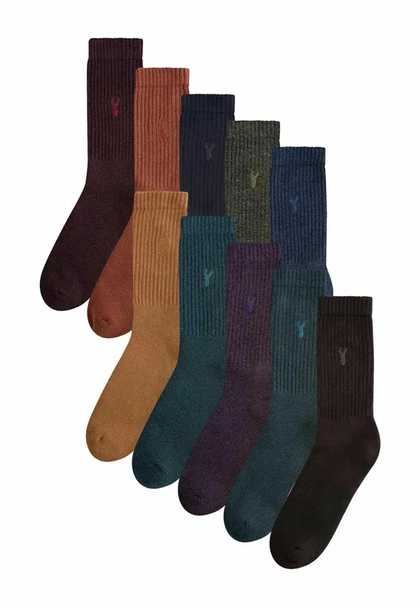 Носки Next, 10 pack socks, красный, оранжевый, синий