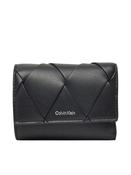 

Женский кошелек Ck Woven Small Trifold K60K612953 Calvin Klein, черный