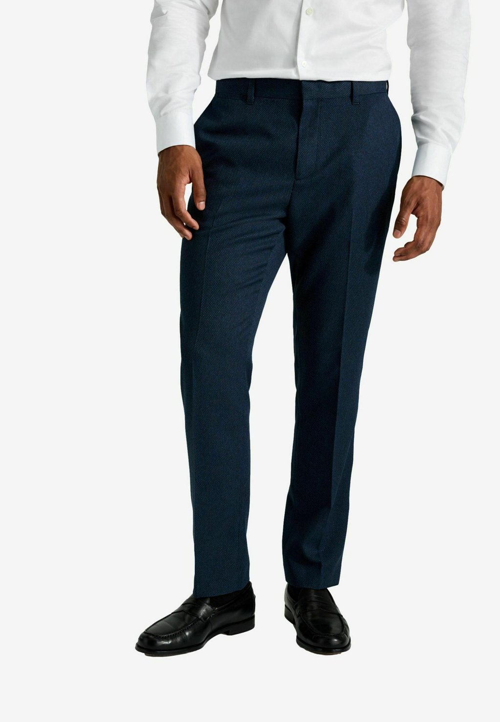 

Чиносы REGULAR FIT - TAPE DETAIL TEXTURED TUXEDO Next, синий