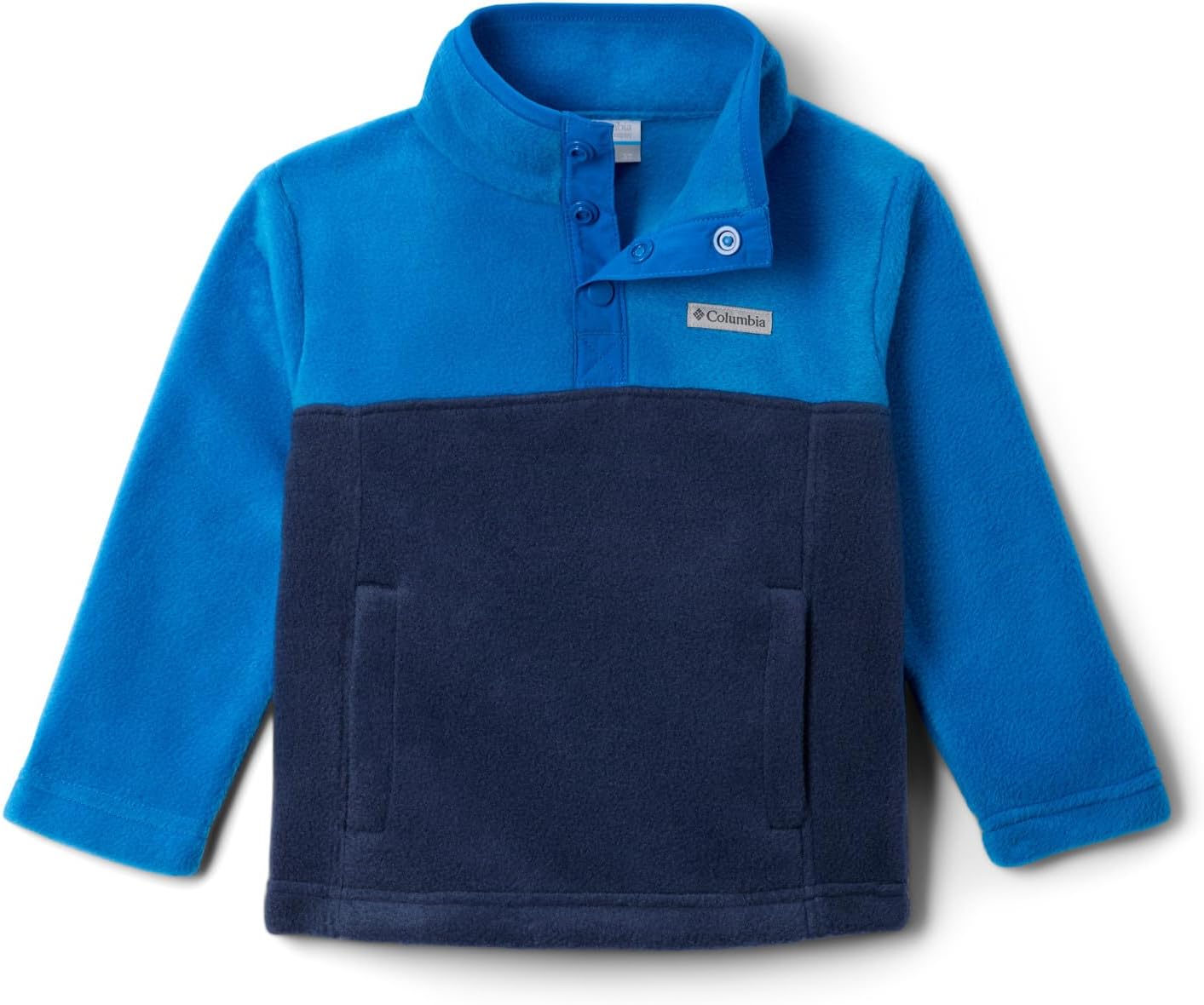 Columbia boys Unisex Kids Steens Mtn Ii 1/4 Snap Fleece Pull-over, Collegiate Navy/Bright Indigo — фото 3