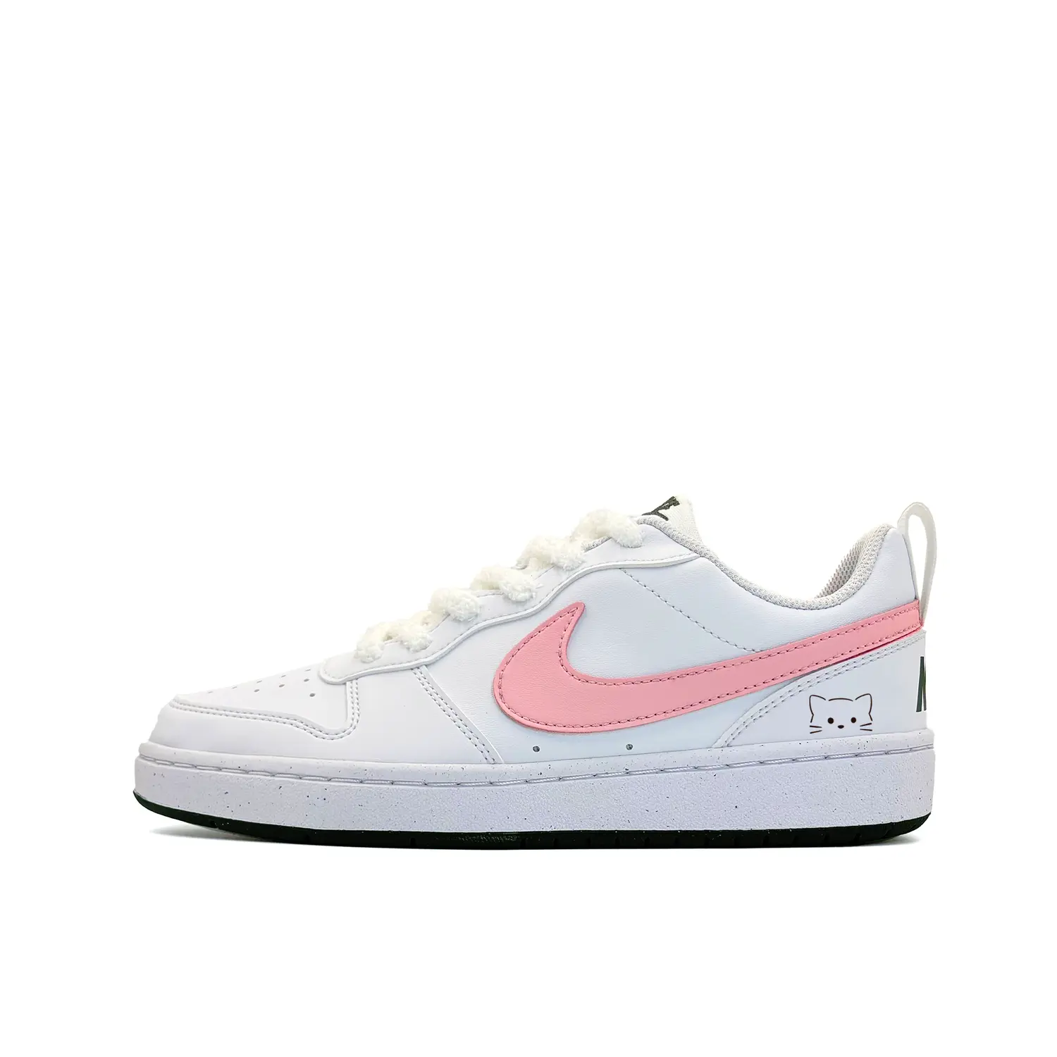 

Nike Court Borough Soft And Cute Meow Абразивостойкие низкие детские скейтбордические кроссовки Pink для подростков