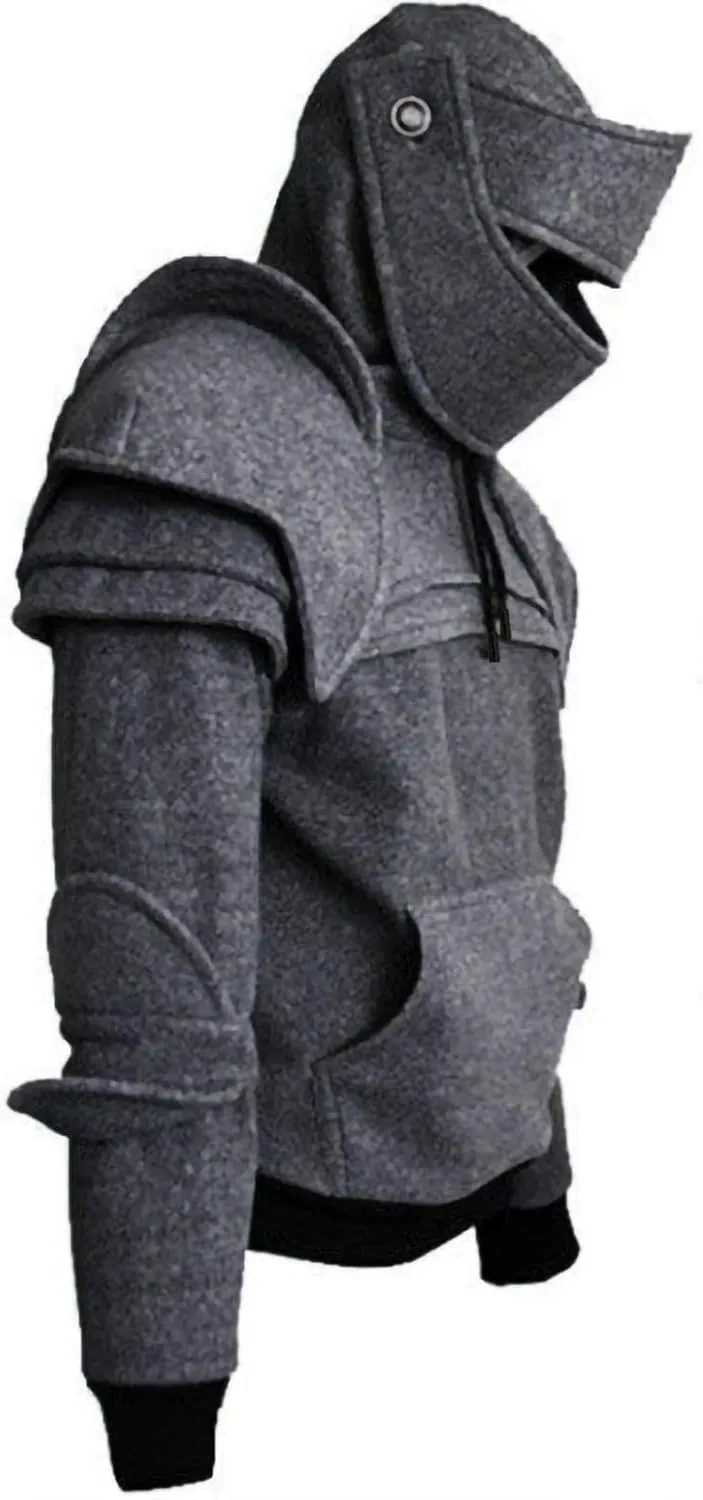 Мужской худи Medieval Knight с маской и защитой на локтях — фото 2