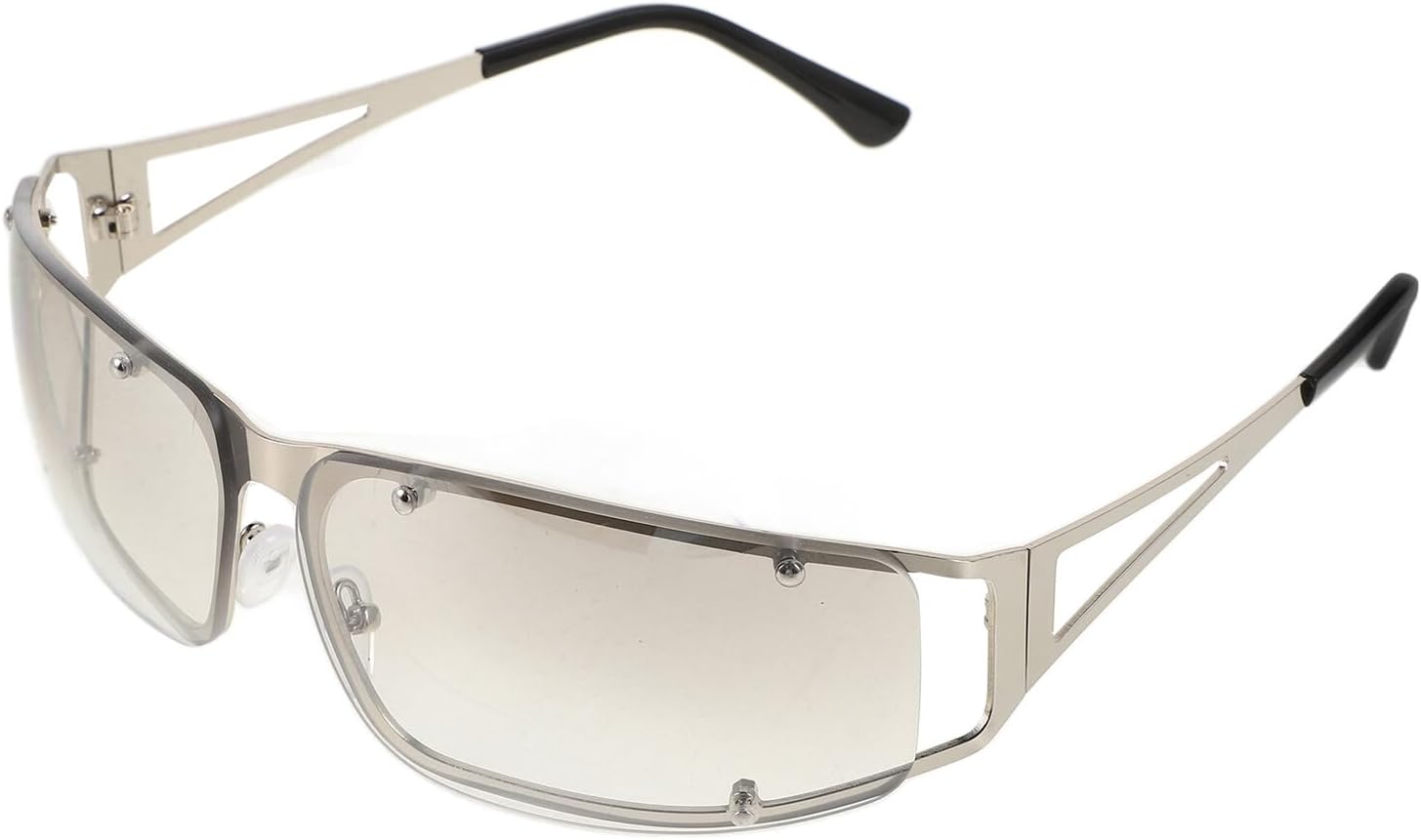 

Солнцезащитные очки в металлической оправе для женщин, ретро-очки с полой оправой для активного отдыха, модные летние очки в серебристой оправе для отпуска и вождения DEARMAMY, Assorted Color