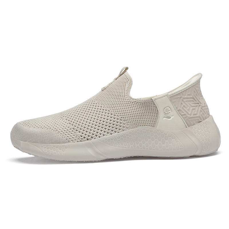 

LAORENTOU Мужские низкие кеды бежевые, цвет Beige