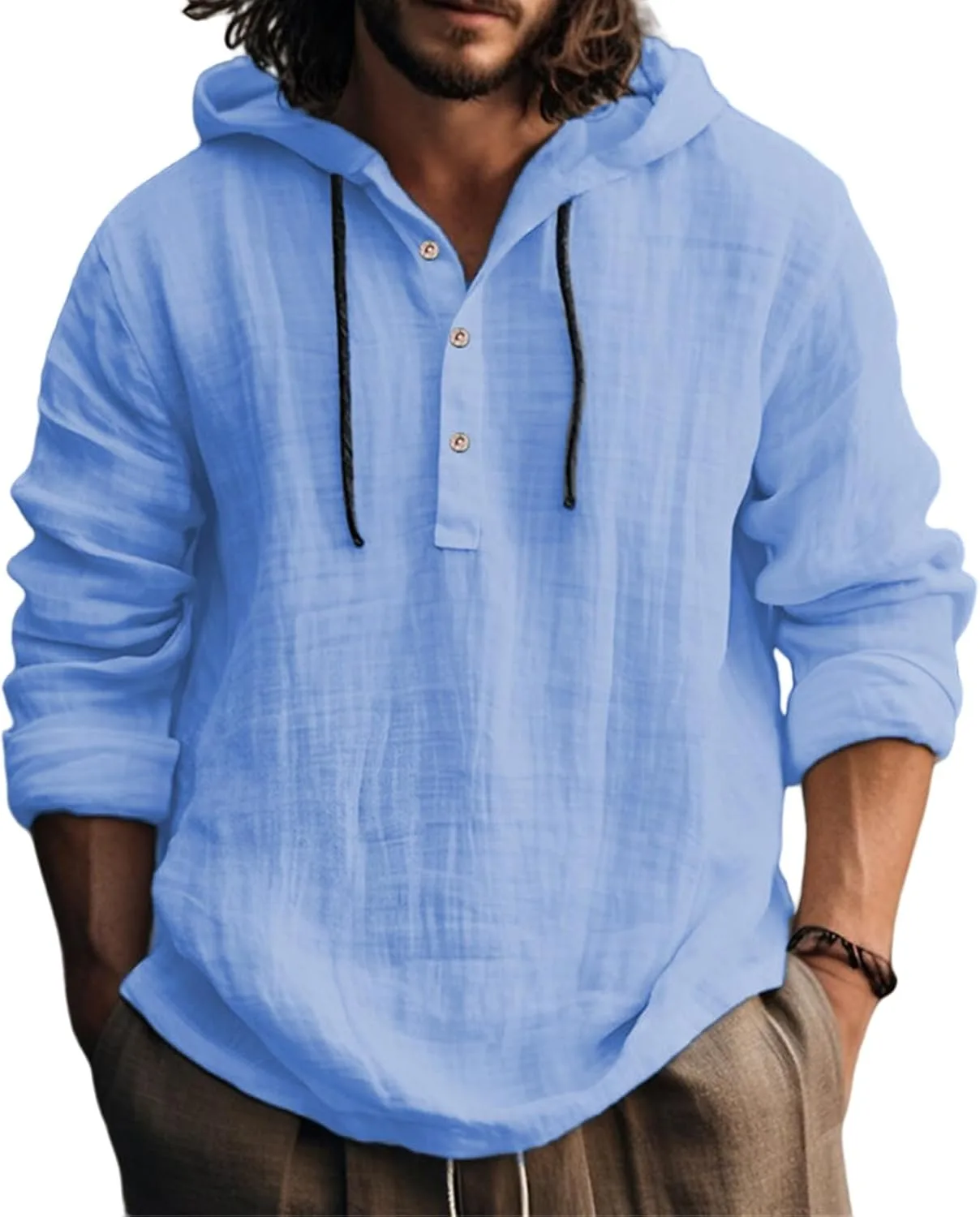 

Мужская футболка с длинным рукавом и капюшоном