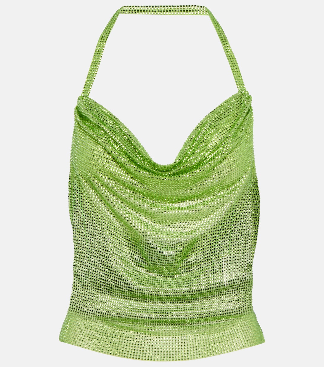 

Топ с халтернеем, украшенный кристаллами Giuseppe di Morabito, Shocking Green