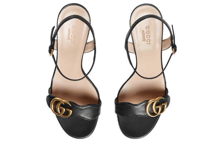 Сандалии (WMNS) Gucci G Heel Sandals 'Black' — фото 4