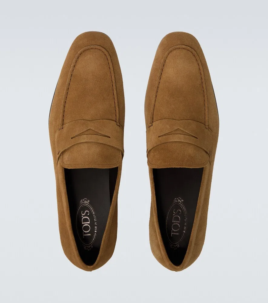 Замшевые лоферы Tod's, коричневый — фото 4