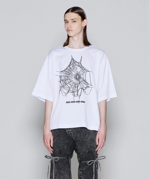 

Футболка с короткими рукавами, принт "Паутина" SHAREEF, белый