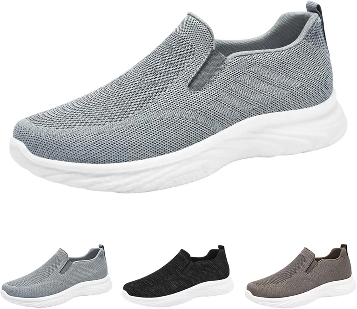 Кроссовки без шнуровки Herren Joggingschuhe Generic, серый