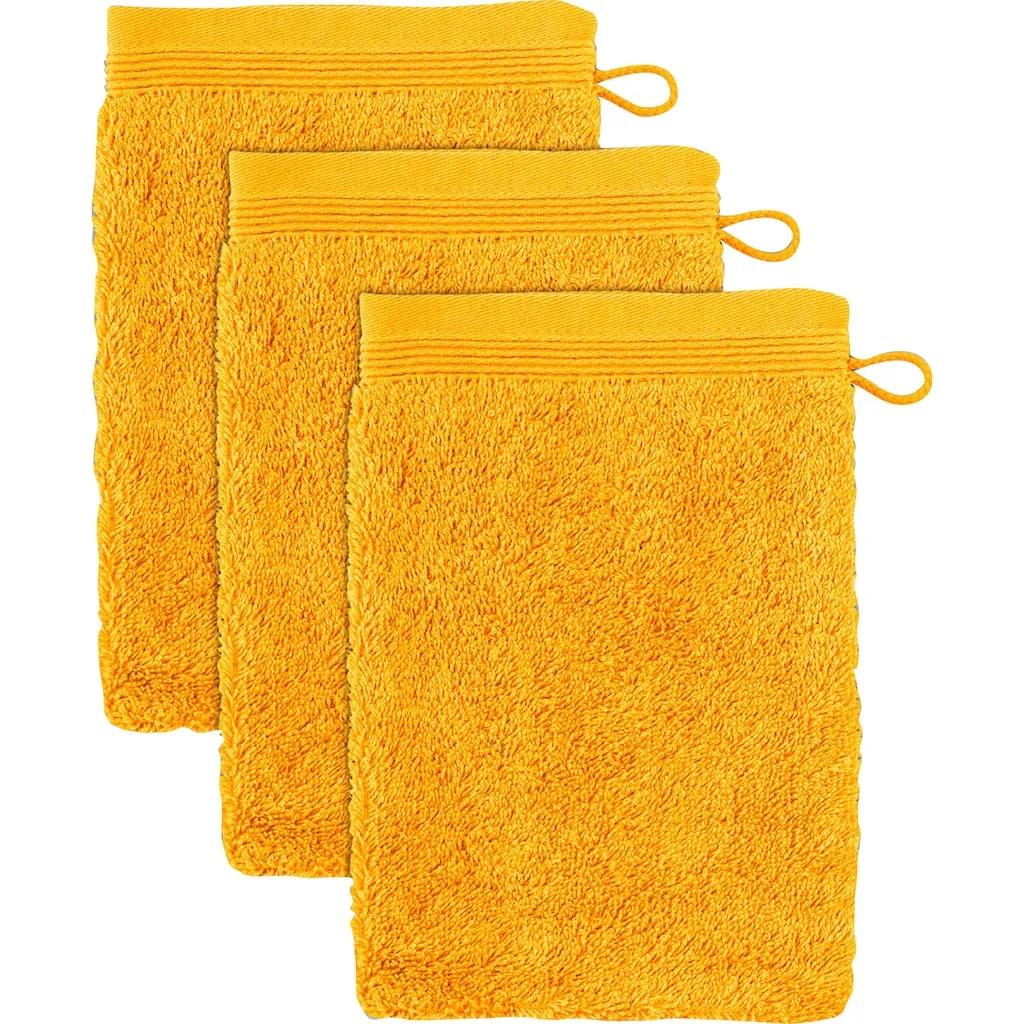 

Мочевая варежка для умывания Superwuschel Набор варежек для умывания с бордюром, 100% хлопок премиум-класса, мягкая Möve, золотой