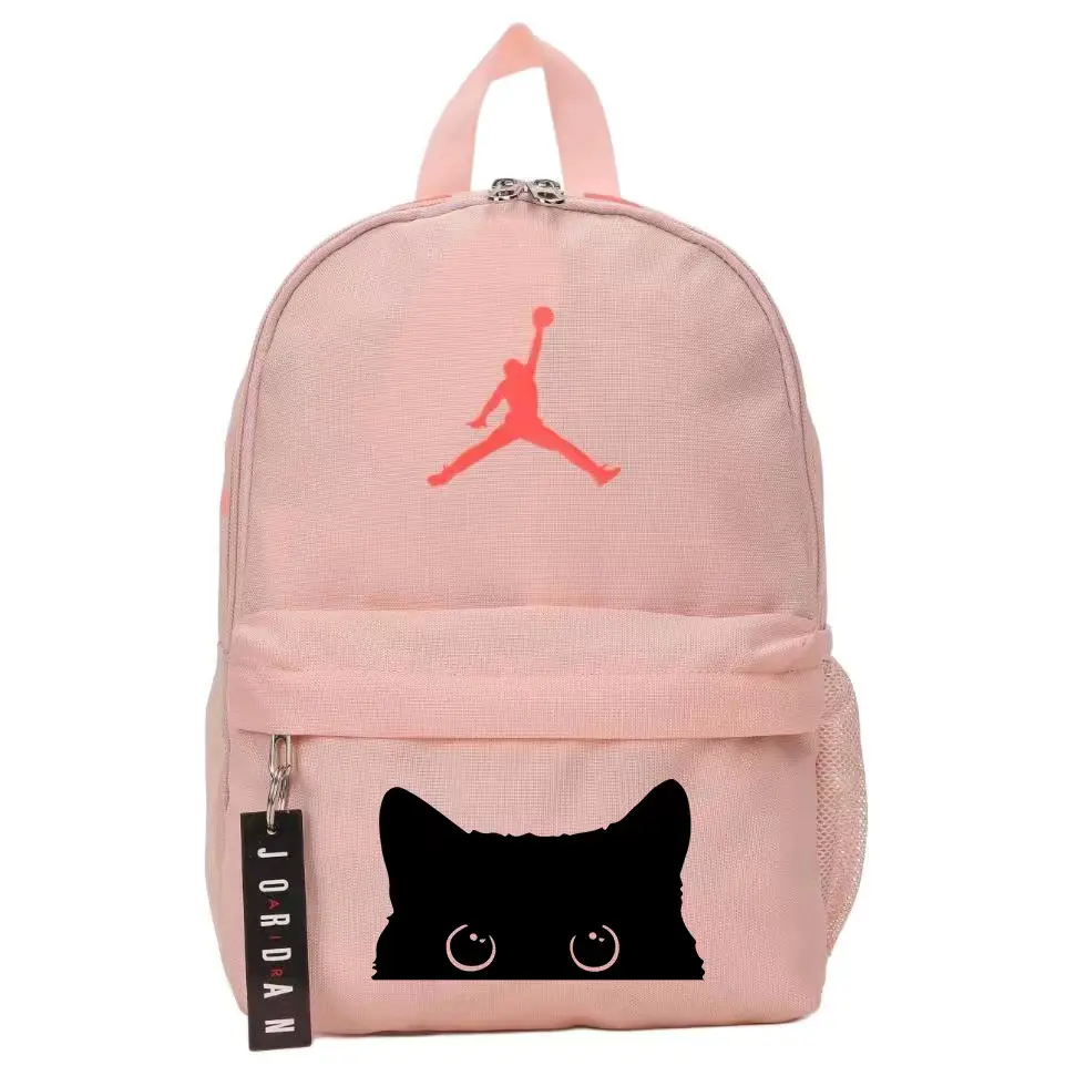 

Jordan Полиэстеровый рюкзак для женщин розовый, Cat Head