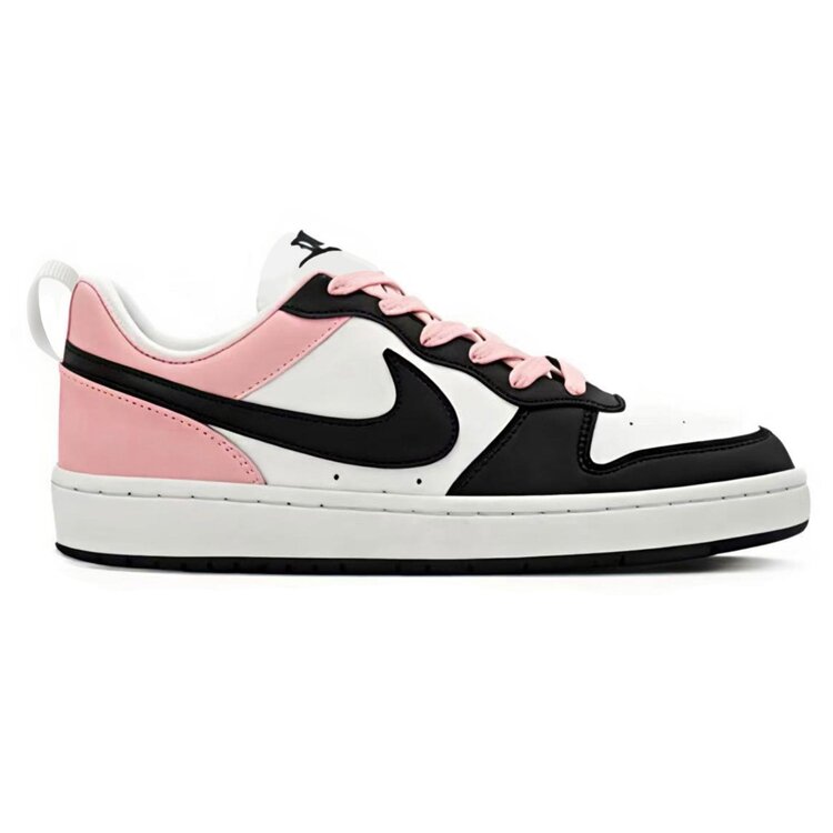 Nike Court Borough Synthetic Leather Low top детские скейтерские кроссовки Black Pink для подростков — фото 3