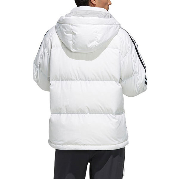 Пуховик adidas 3ST Puff Down Outdoor protection against cold Stay Warm hooded down Jacket White, белый — фото 4