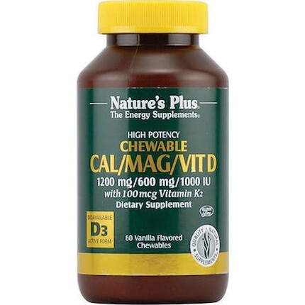 

Calmagvit D3 с витамином K2 шоколад 60 жевательных таблеток Nature's Plus