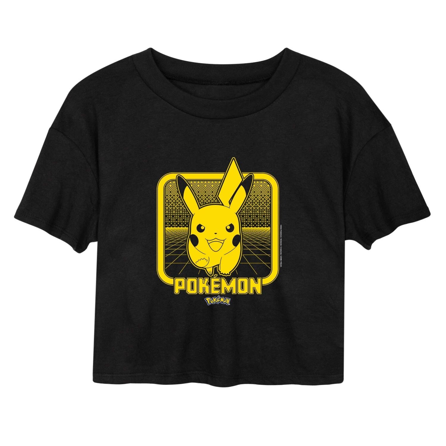 

Укороченная футболка для юниоров Pokémon Pikachu Retro Gamer Licensed Character