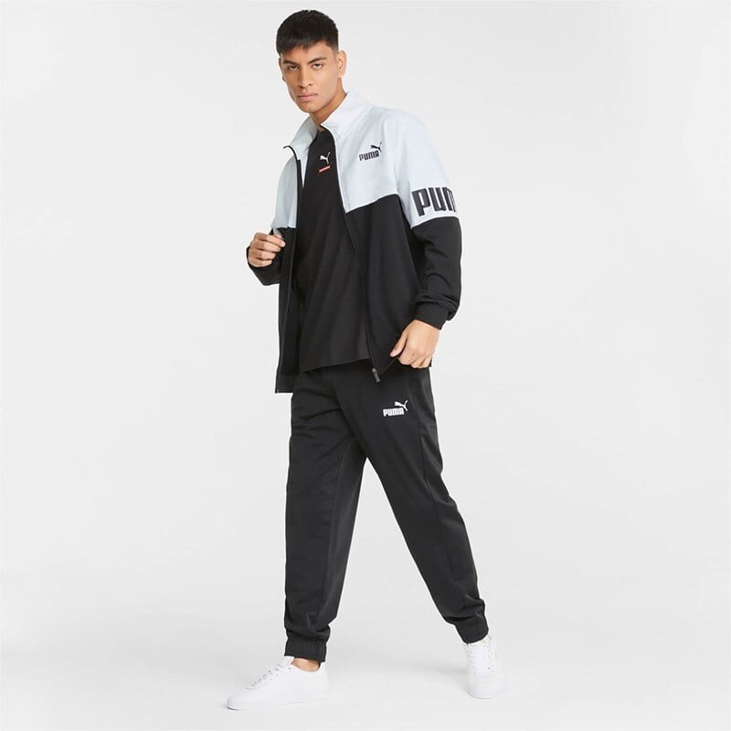 

Мужской спортивный костюм power colorblock, полиэстер Puma, черный