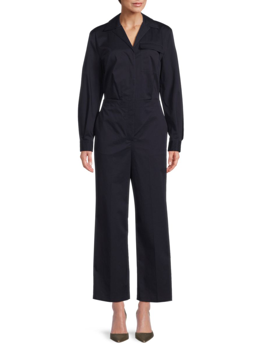 

Комбинезон с пиковыми лацканами Theory, цвет Blue Midnight