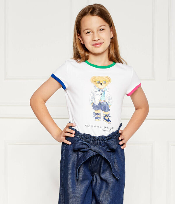 Футболка Polo Ralph Lauren Ssbearcn-Knit, белый — фото 3