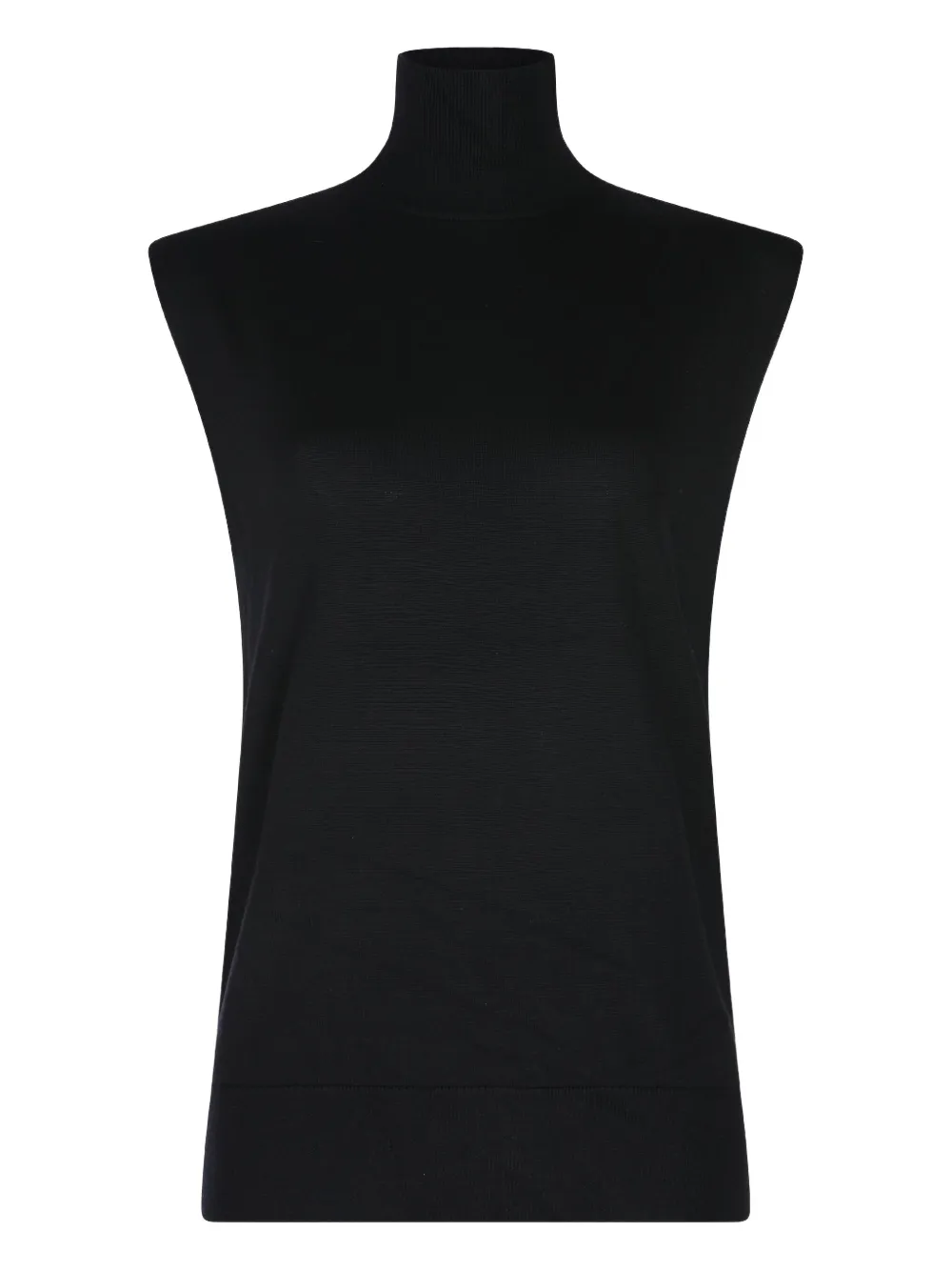 

Безрукавный топ с воротником-гольф TOTEME, черный
