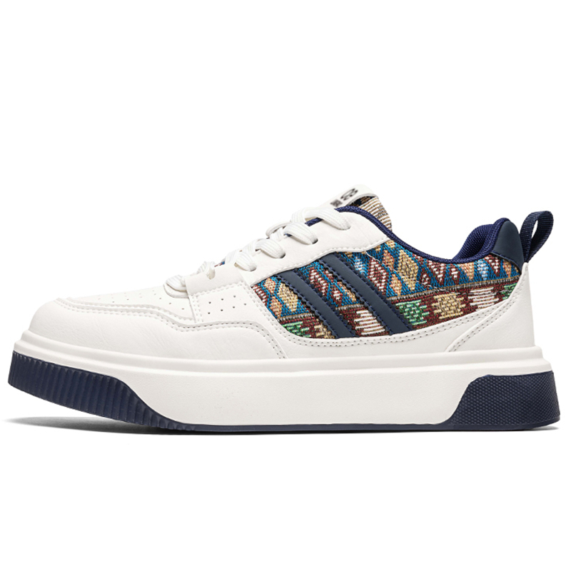 

Мужские дышащие и нескользящие низкие кроссовки для скейтбординга LINGPAO, White Blue