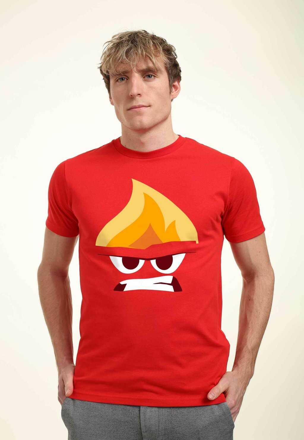 

Футболка с принтом INSIDE OUT ANGRY FACE UNISEX Henry Tiger, красный