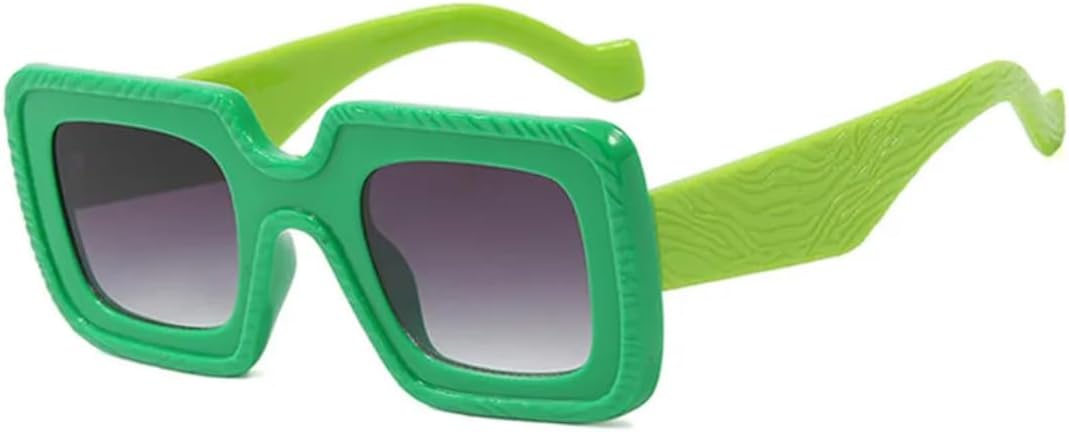 

Модные полосатые солнцезащитные очки в большой оправе для женщин, роскошные панк-очки для мужчин, дорожные солнцезащитные очки с защитой от УФ-излучения UV400 и ветрозащитой VVTWSSW, Green Gradient Gray