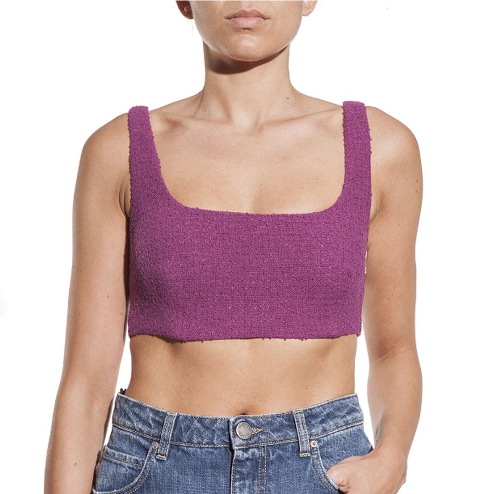 

Фиолетовые хлопковые топ и футболка Pinko