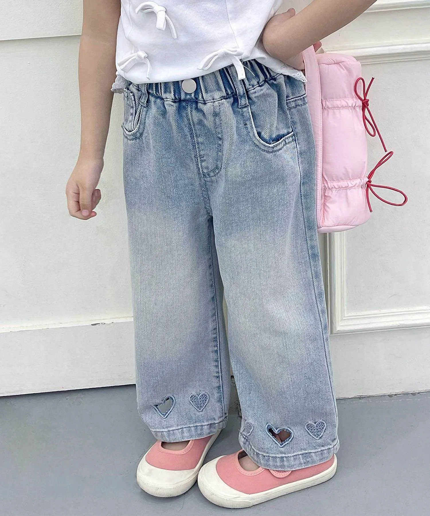 Джинсовые брюки с вышивкой Aimoha Kids, blue — фото 2