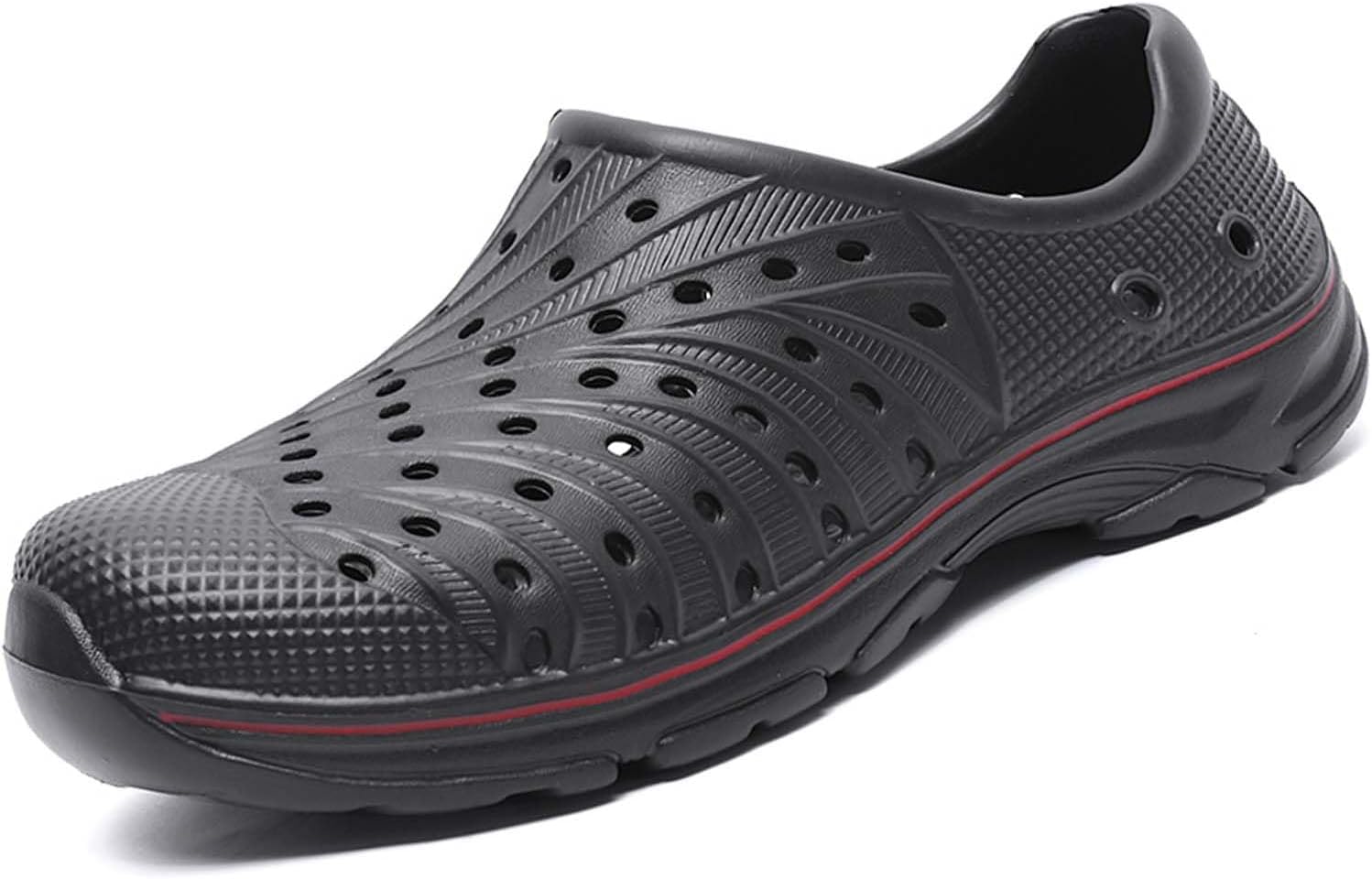 

Мужские садовые сабо CERYTHRINA, обувь для улицы, дышащие, без шнурков, мягкие резиновые сандалии, пляжные EVA водные тапочки, черный