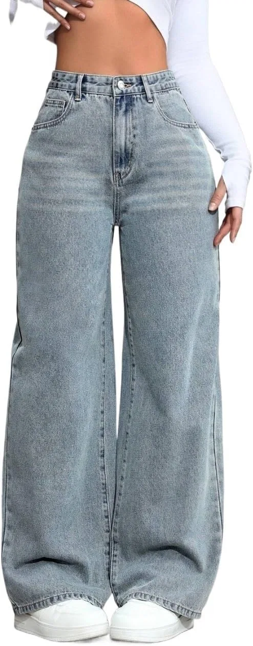 Джинсы прямые Women's Legendary Mid Rise Jean Straight Leg Jeans Pants, синие