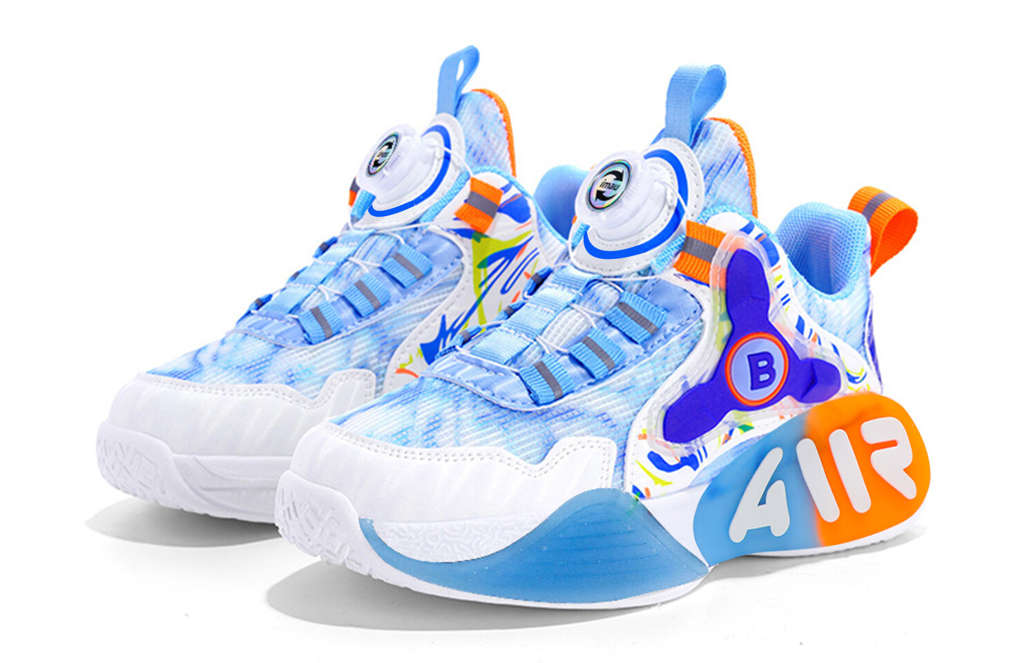 Детские баскетбольные кроссовки Kids Low-top Imau, синий — фото 4