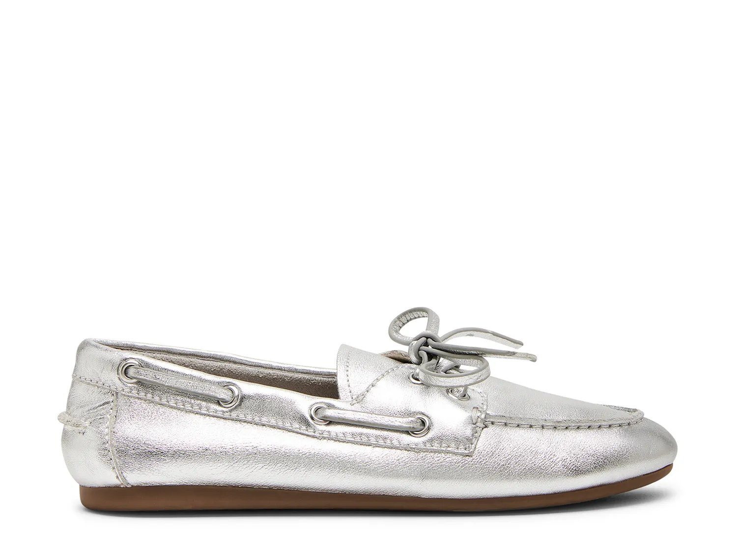 Туфли-лодочки Steve Madden Sag Boat Shoe, серебристый металлик — фото 4