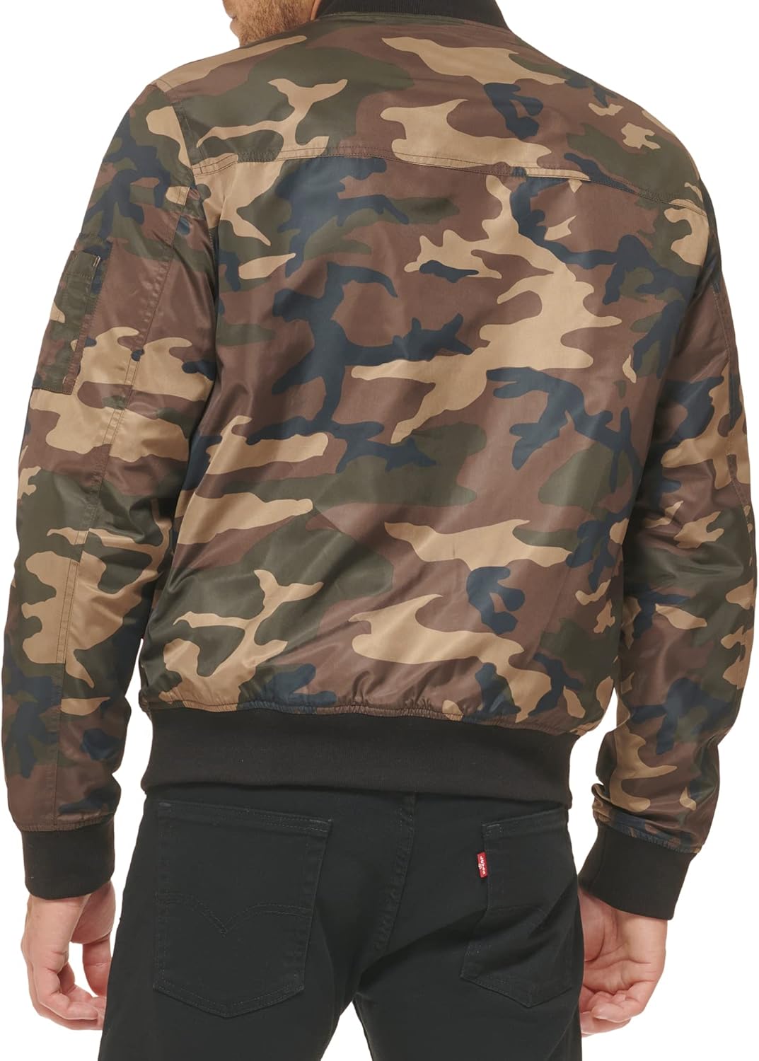 Легкая мужская куртка-бомбер Levi's MA-1 Flight на молнии, Camo Classic Unfilled — фото 4