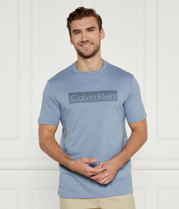 

Футболка с логотипом в полоску Regular fit Calvin Klein, синий