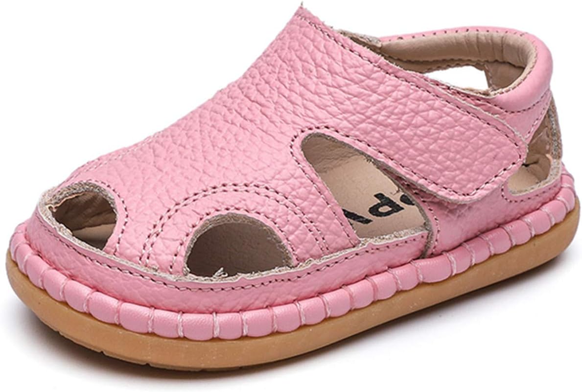 

Детские летние сандалии DADAWEN для мальчиков и девочек: легкие, с мягкой подошвой, закрытым носком, из натуральной кожи, для активного отдыха и спорта, розовый
